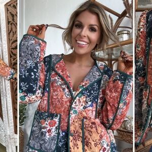 Colorful Floral Utility Jacket